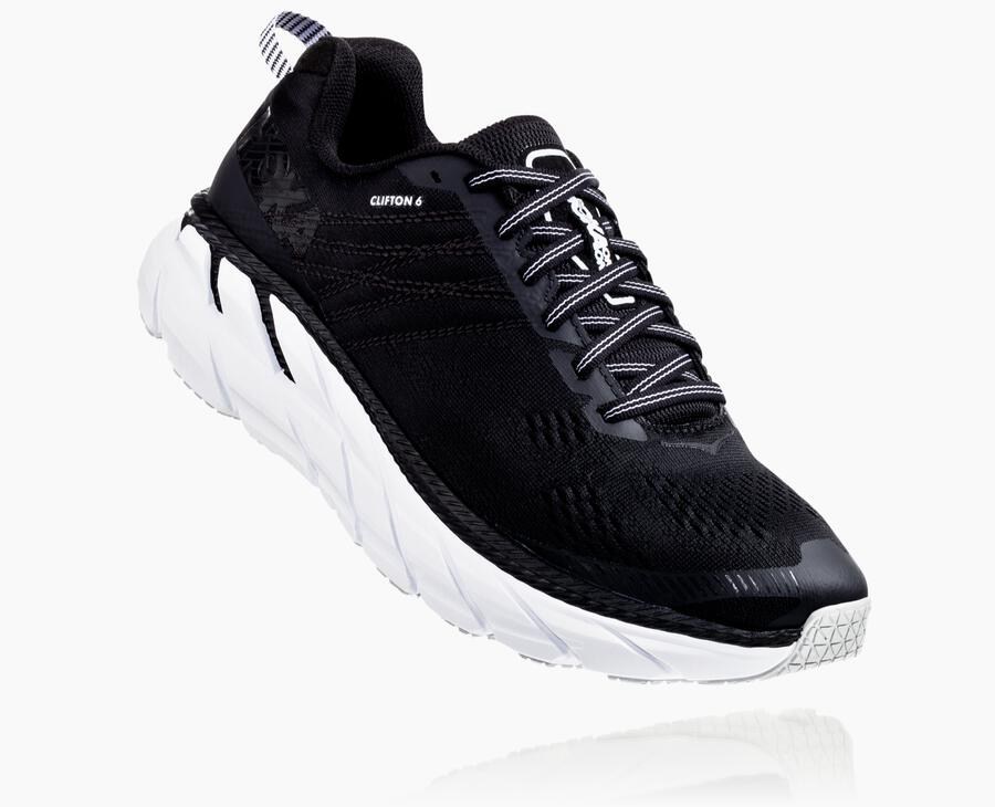 Hoka One One Yürüyüş Ayakkabısı Kadın Siyah/Beyaz - Clifton 6 - KJ8275069